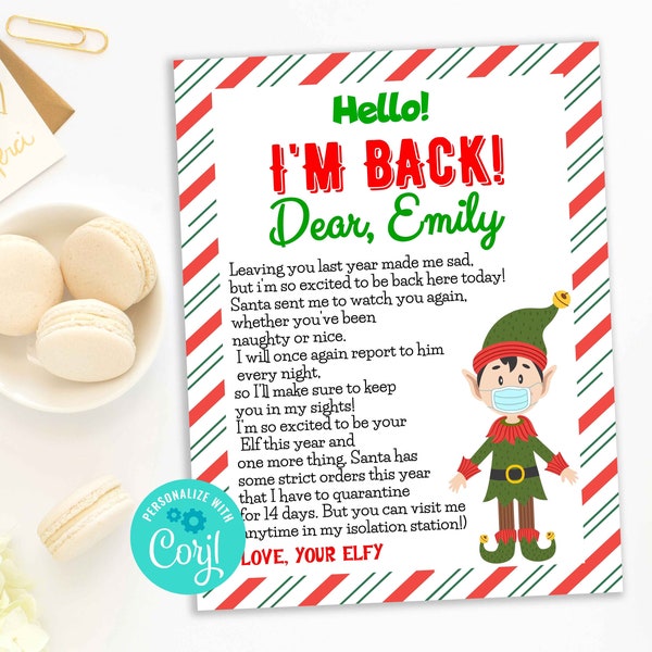Elf Quarantine Printable Letter