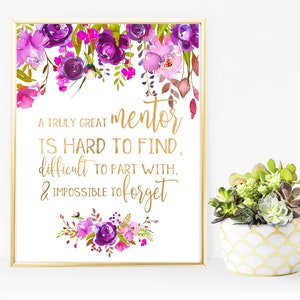 A truly great mentor is hard to find Christmas mentor Gift mentor Appreciation Gift for woman Going Away Retirement Gift Cubicle decor idm89