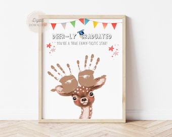 Graduation crafts, Keepsake handprint, Plaque grad kids printable, Grad Handprint, Last Day of school Handprint Art, Preschool kindergarten