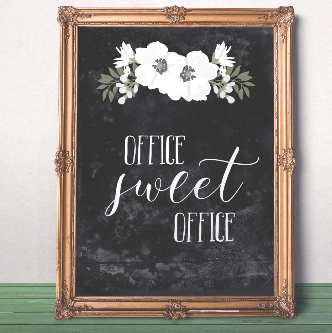 Office Sweet Office Print Printable Gift for Women Download - Etsy
