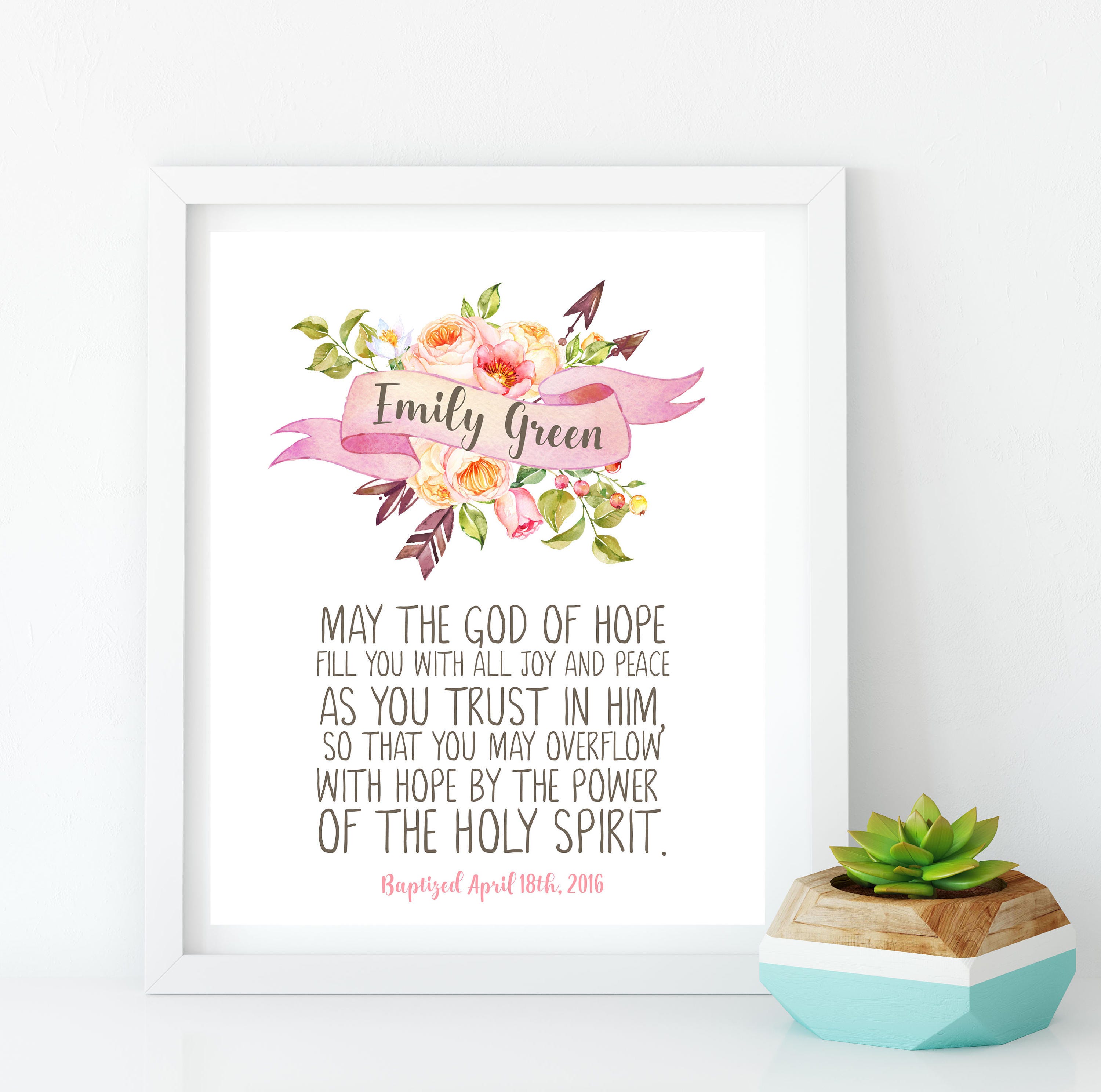 Baptism Baby Girl Bible Scripture Confirmation girls Etsy