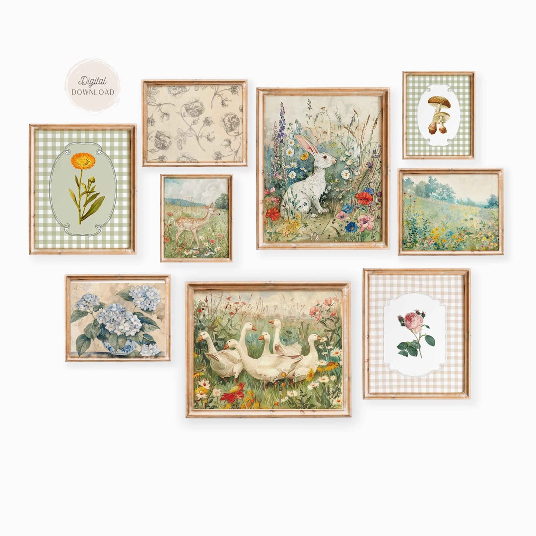 Vintage Nursery Gallery Wall Art, French Nursery Artwork, Antique ...
