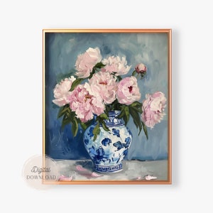 Ingwerglasdruck, jahrtausendealte trendige Wandkunst, ästhetischer Druck Chinoiserie Vintage, Großmutter, Adrettes Dekor, Inszenierung der Wandkunst