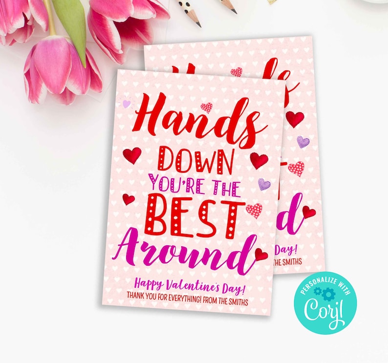 Printable Hands Down You're the Best Around - Etsy