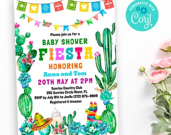 Taco Bout a Baby Invitation Download Fiesta Baby Shower template Editable  Invite Mexican Invite Baby Sprinkle evite office baby shower