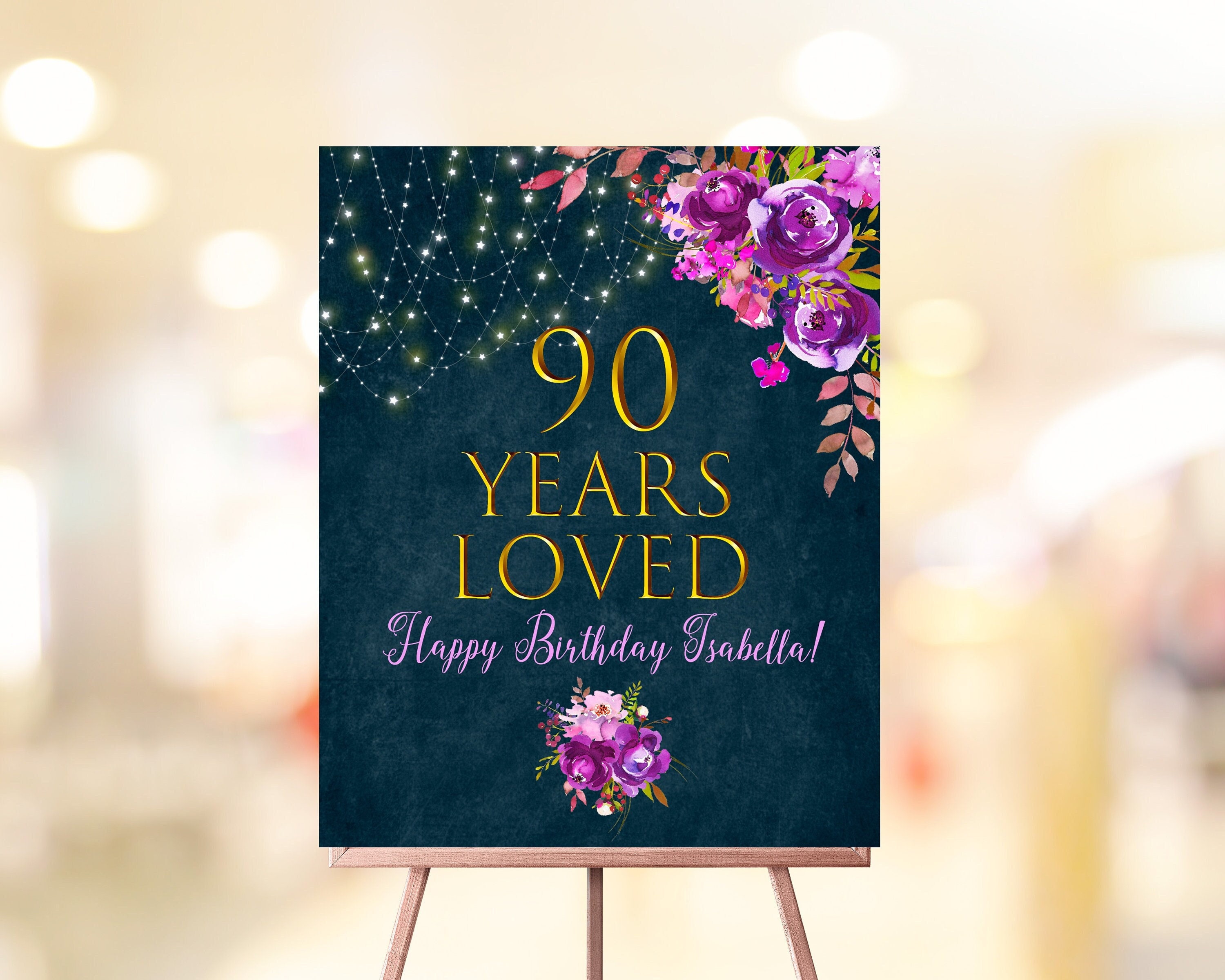 90 Signe Danniversaire 90 Ans Aime Personnalise Anniversaire Etsy Canada