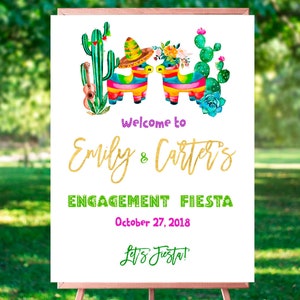 Fiesta welcome sign Taco Bout Love engagement Welcome Sign Fiesta Bridal Shower sign Couples Shower decor Wedding Shower  Download F7