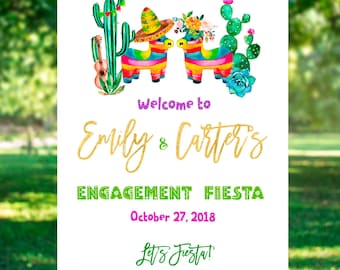 Taco Bout Love Fiesta Welcome Sign: Engagement & Bridal Shower (Digital Download)