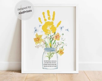 Handprint mothers day card Mothers day craft printable grandma mom mum nana gigi Poem Footprint Art Daycare Activities Gift Craft DIY