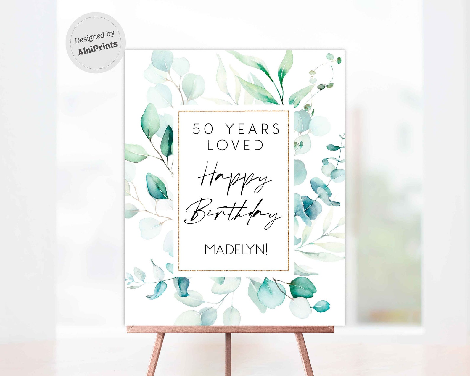 Printable Birthday Welcome Sign 50 Years Loved Birthday - Etsy