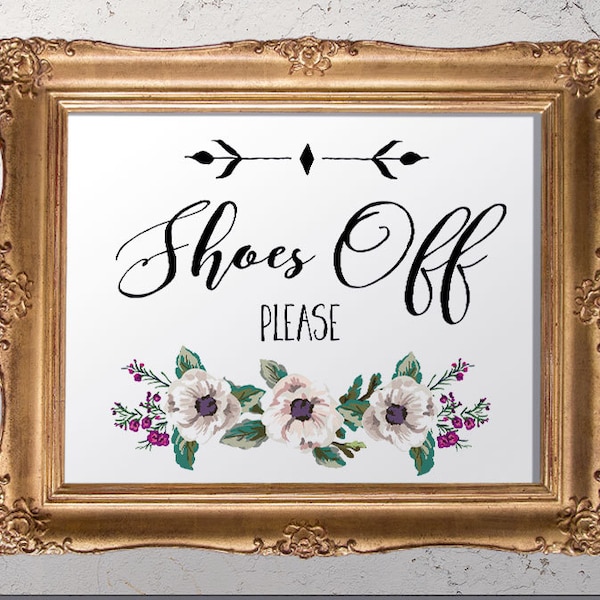 Remove shoes sign Entryway Decor Take Shoes Off Please Remove your Shoes No Shoes Door Dorm decor Rustic Sign Take Shoes flowers idm4