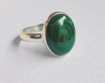 Malachite Ring 925 silver, Natural malachite rings, genuine Malachite Rings, malachite silver rings, malachite jewelry, Lazuritegems