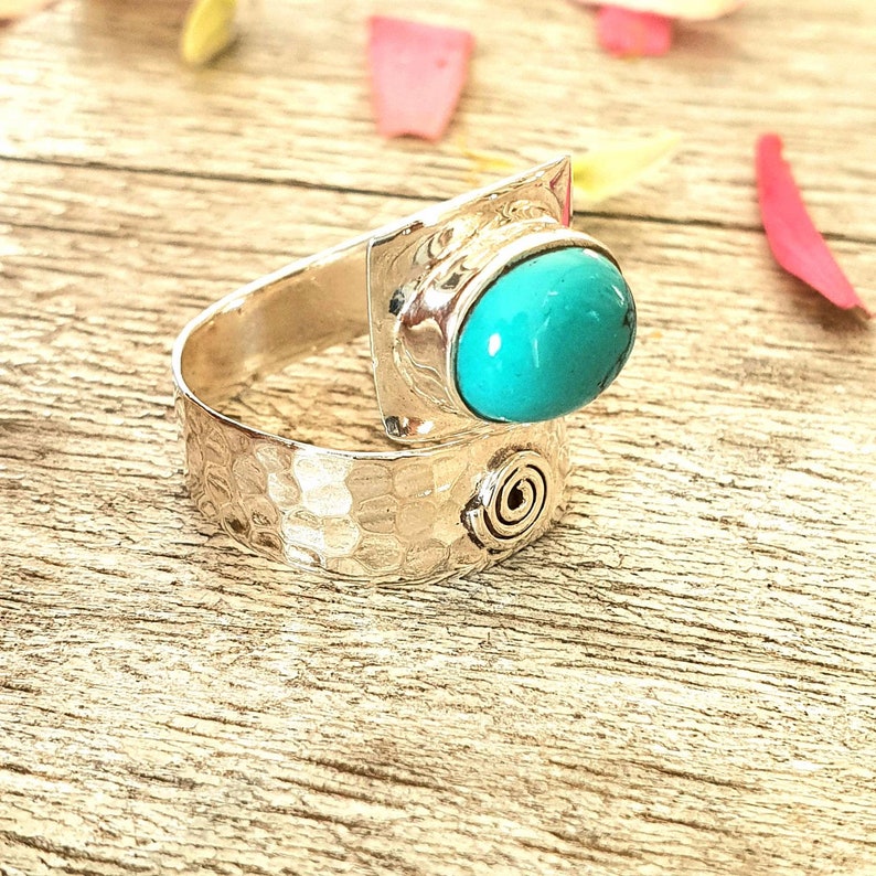 Turquoise rings silver turquoise ring,adjustable ring,gemstone ring,
