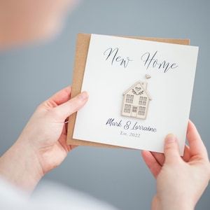 New Home Card, Personalised New Home Card Wooden Card, Laser Cut Card, Greeting Card, New Home