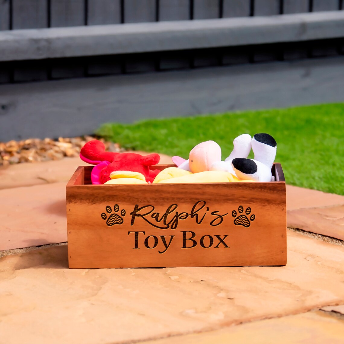 Personalised Pet Toy Tidy Box Wooden Toy Box Gift Dog and Etsy