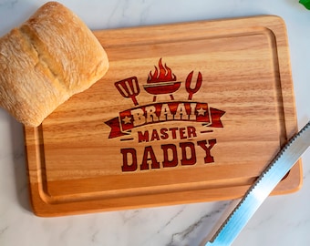 Braai Master Daddy , BBQ Rectangle Chopping Board , Fathers day Gift