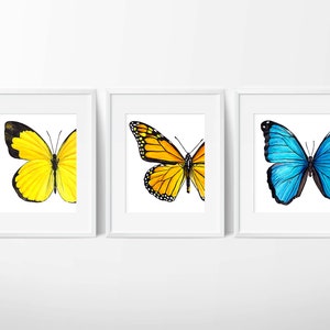 Blue Morpho Butterfly Watercolor Fine Art Print image 3