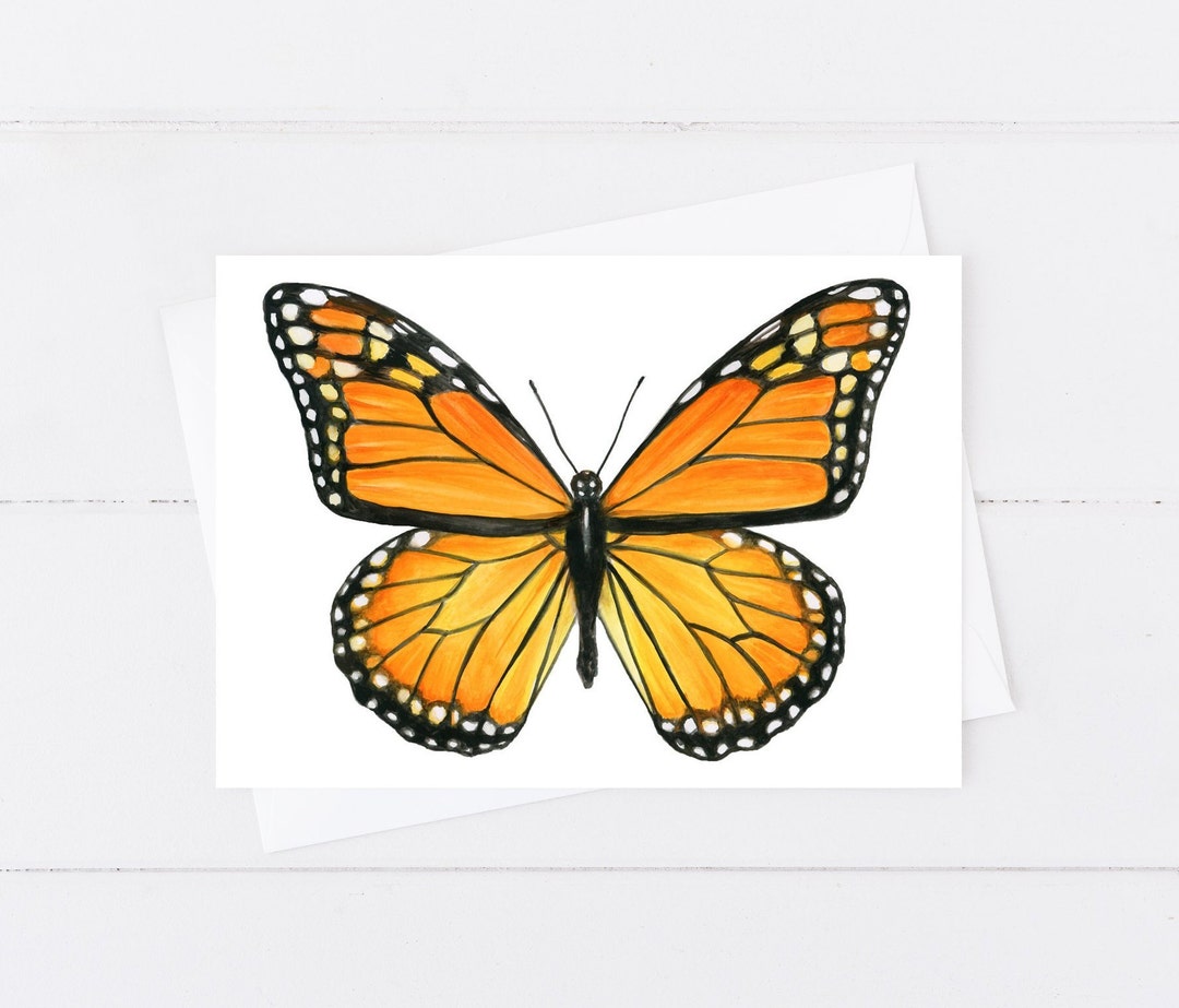 Monarch Butterfly II Blank Greeting Card - Etsy