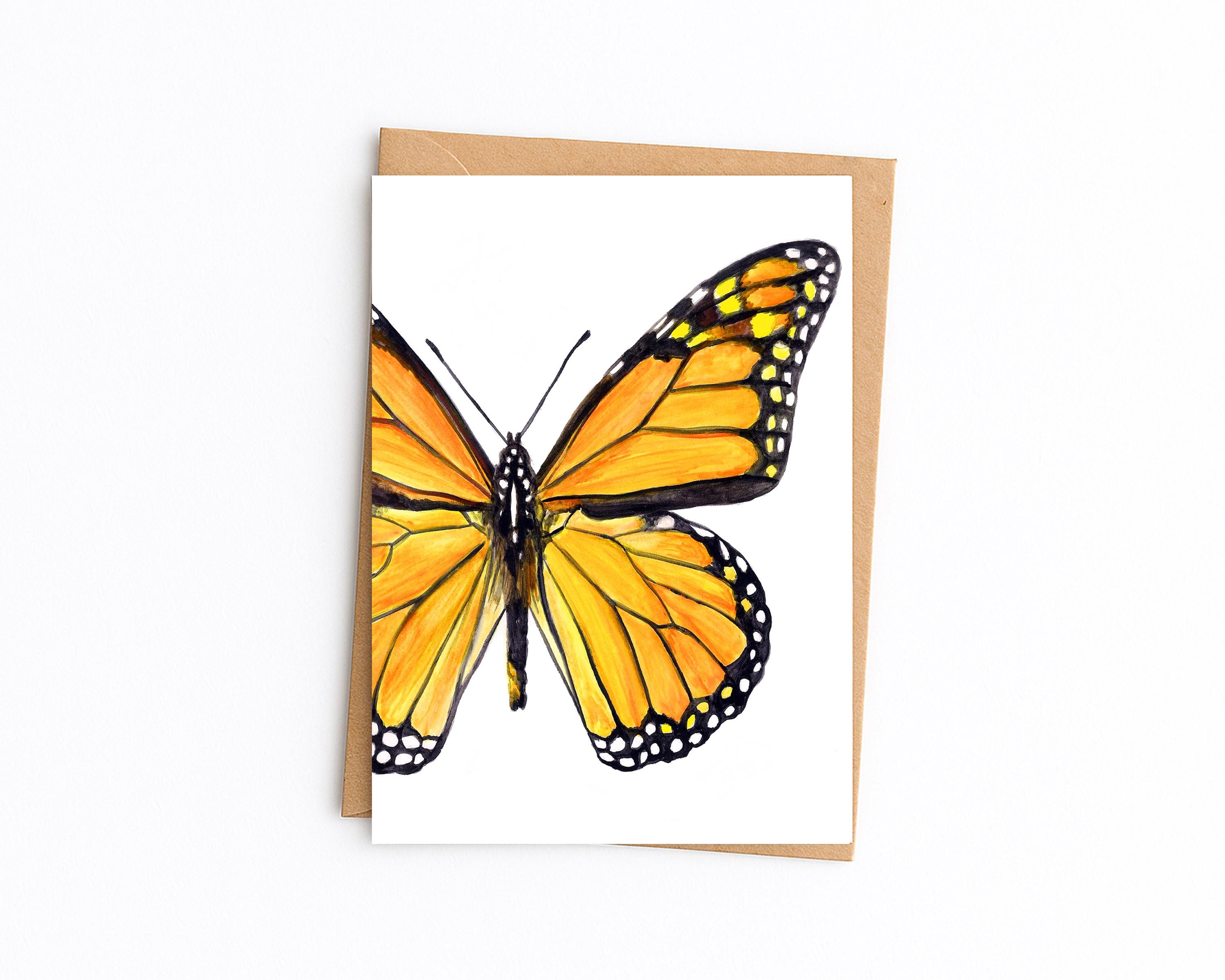 Butterfly Blank Greeting Card - Monarch - Etsy