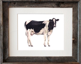 Dairy Cow Watercolor Fine Art Print
