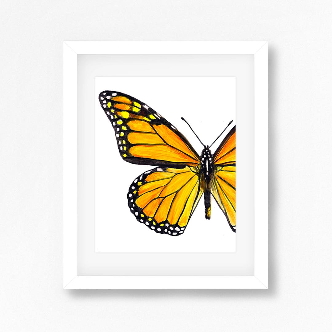 Monarch Butterfly Watercolor Fine Art Print - Etsy