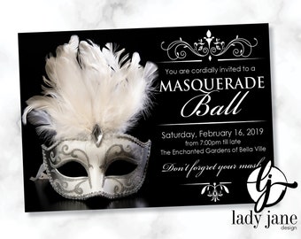 Masquerade Invites Etsy