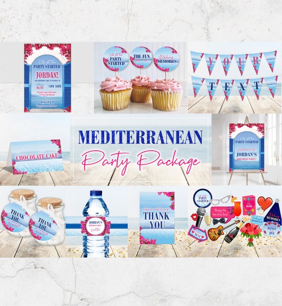 Mediterranean Inspired Party Package, Mediterranean Party Combo