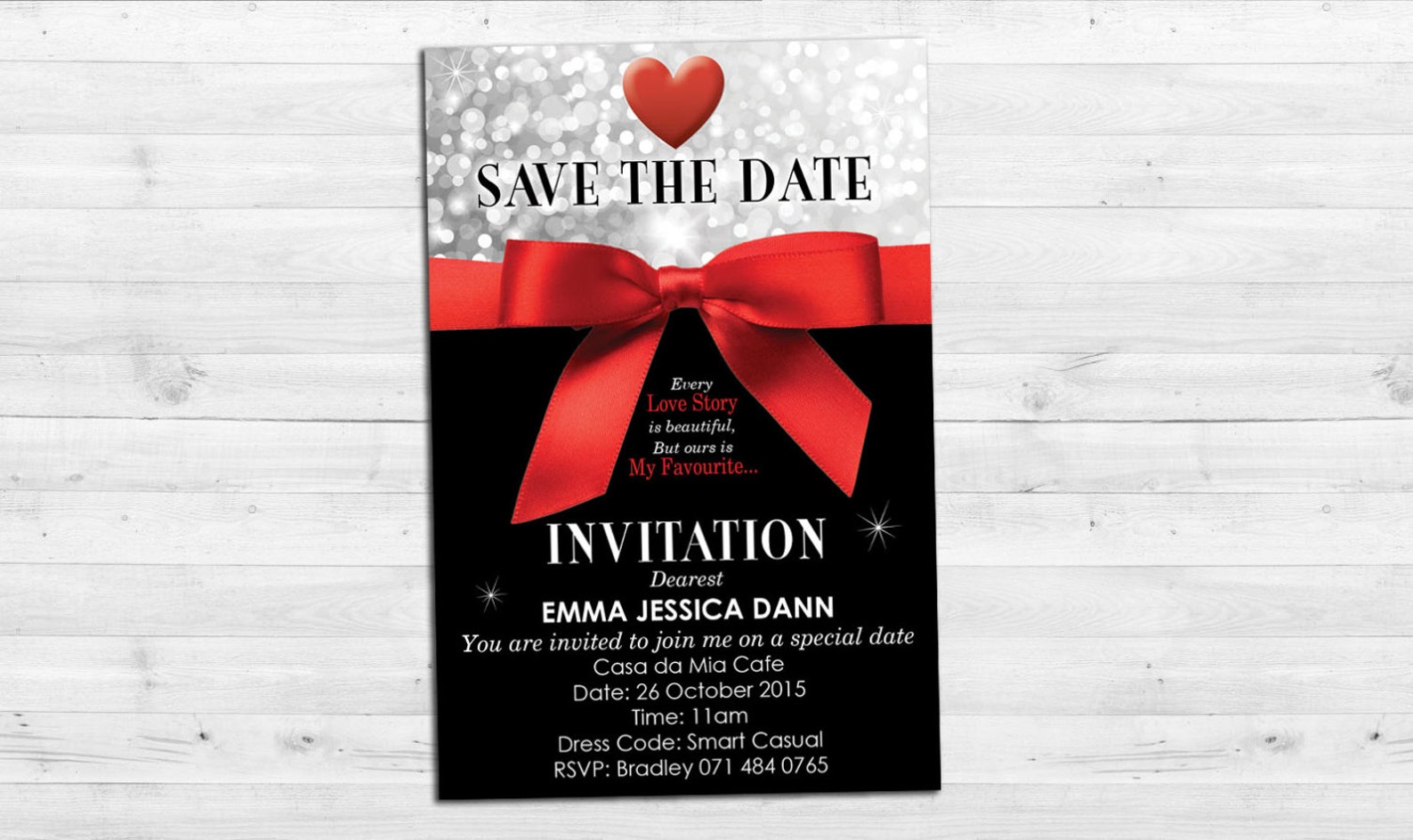 Date Night Digital Printable Invitation Etsy