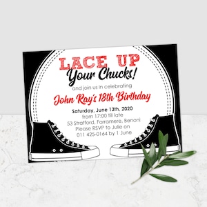 Converse baby shower invitations hotsell