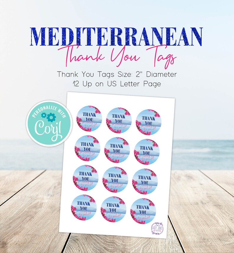 Mediterranean / Mamma Mia Inspired Party Package Etsy