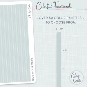 Functional Stickers | Solid Sticker Strips 6.75" x 0.125" | 26 Total