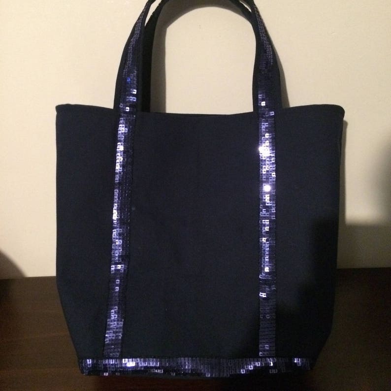 blue glitter bag