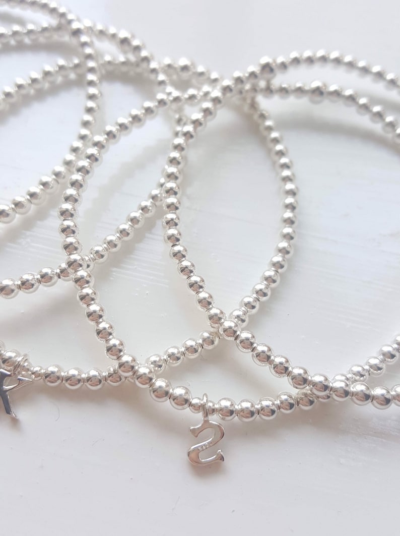 Sterling Silver/ Bridesmaid Bracelets/ Personalised Bridesmaid Etsy