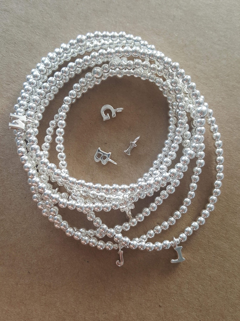 Sterling Silver/ Bridesmaid Bracelets/ Personalised Bridesmaid Etsy