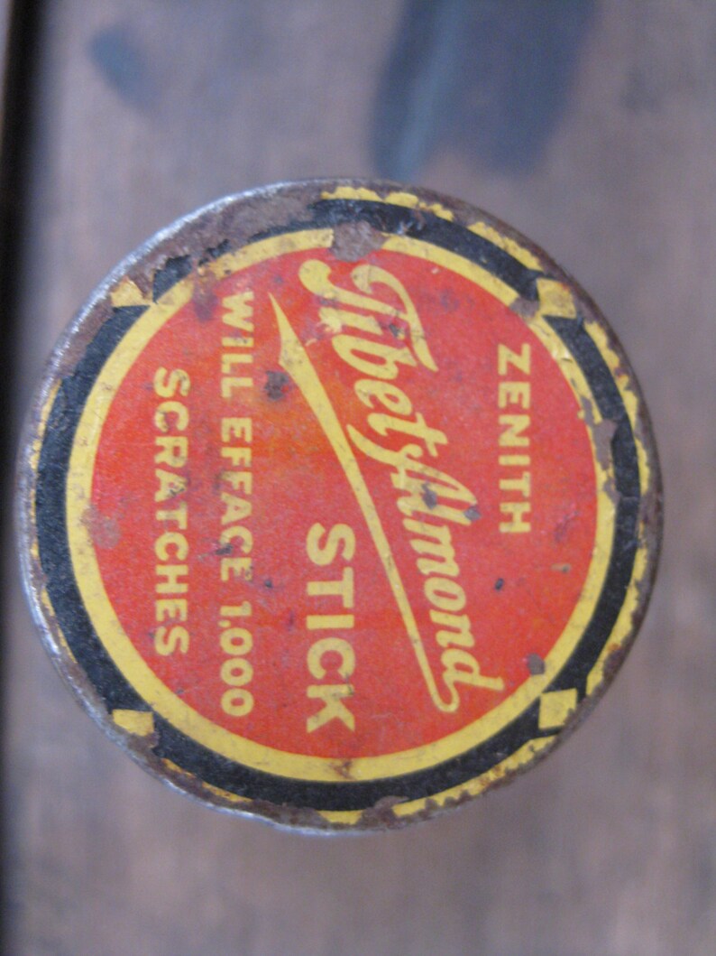 Vintage Zenith Tibet Almond Stick / Vintage Advertising Tin / Etsy