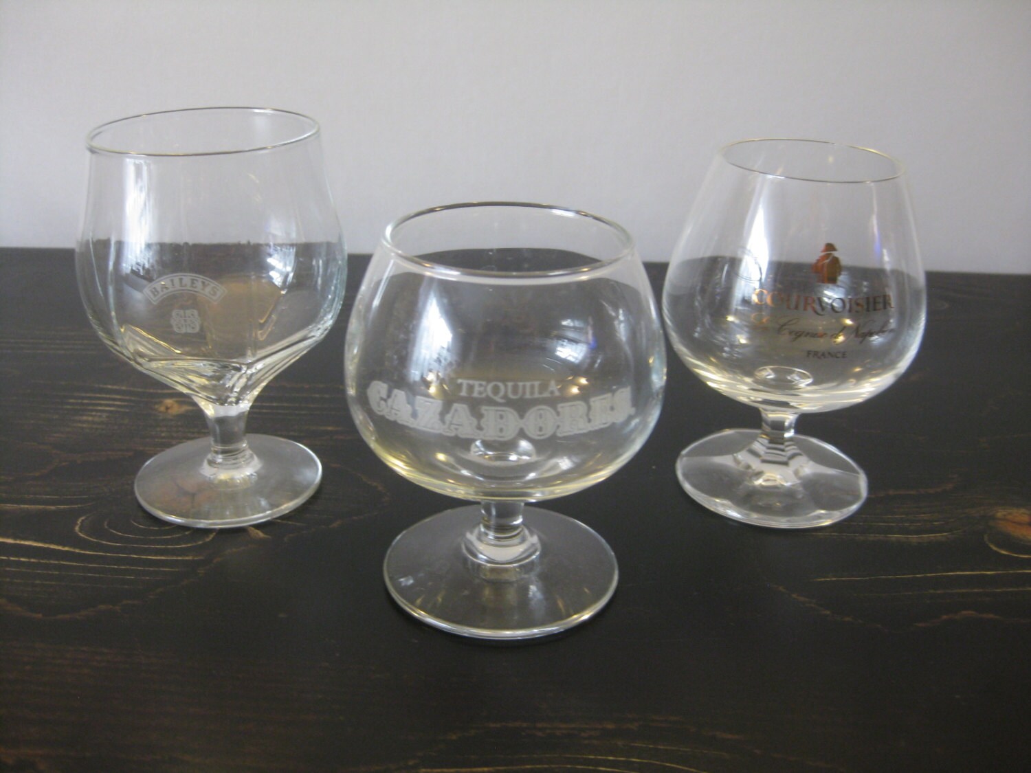 Vintage Snifters set of 3 / Tequila Cazadores Snifter / Bailey's