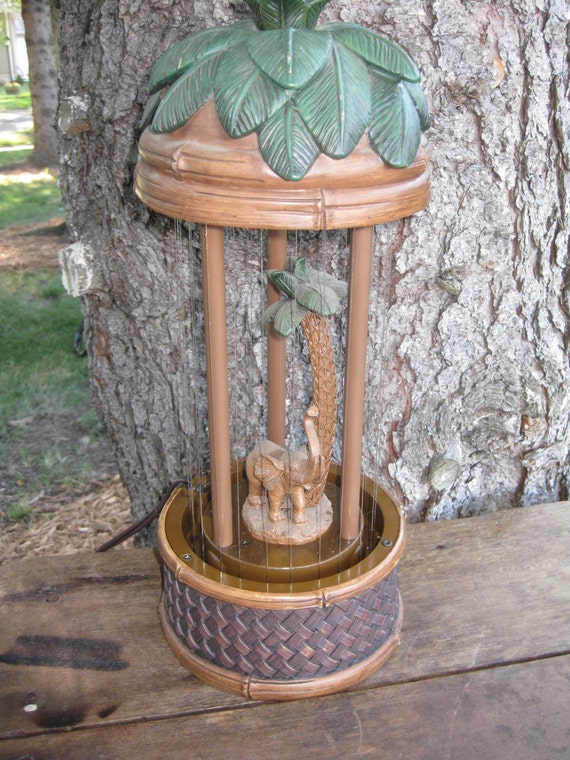 Vintage Cheyenne Elephant Palm Tree Oil Rain Lamp Vintage Cheyenne Elephant Palm Tree Oil, Elephant Oil Rain Lamp
