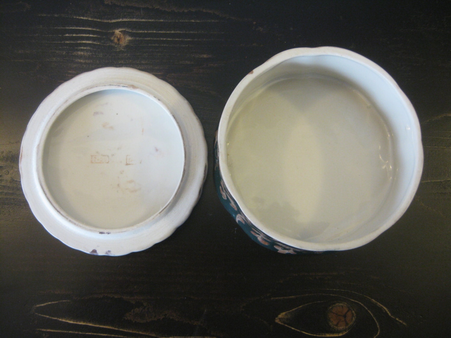 Vintage Handpainted Porcelain Trinket Box by Oriental Accent, Inc