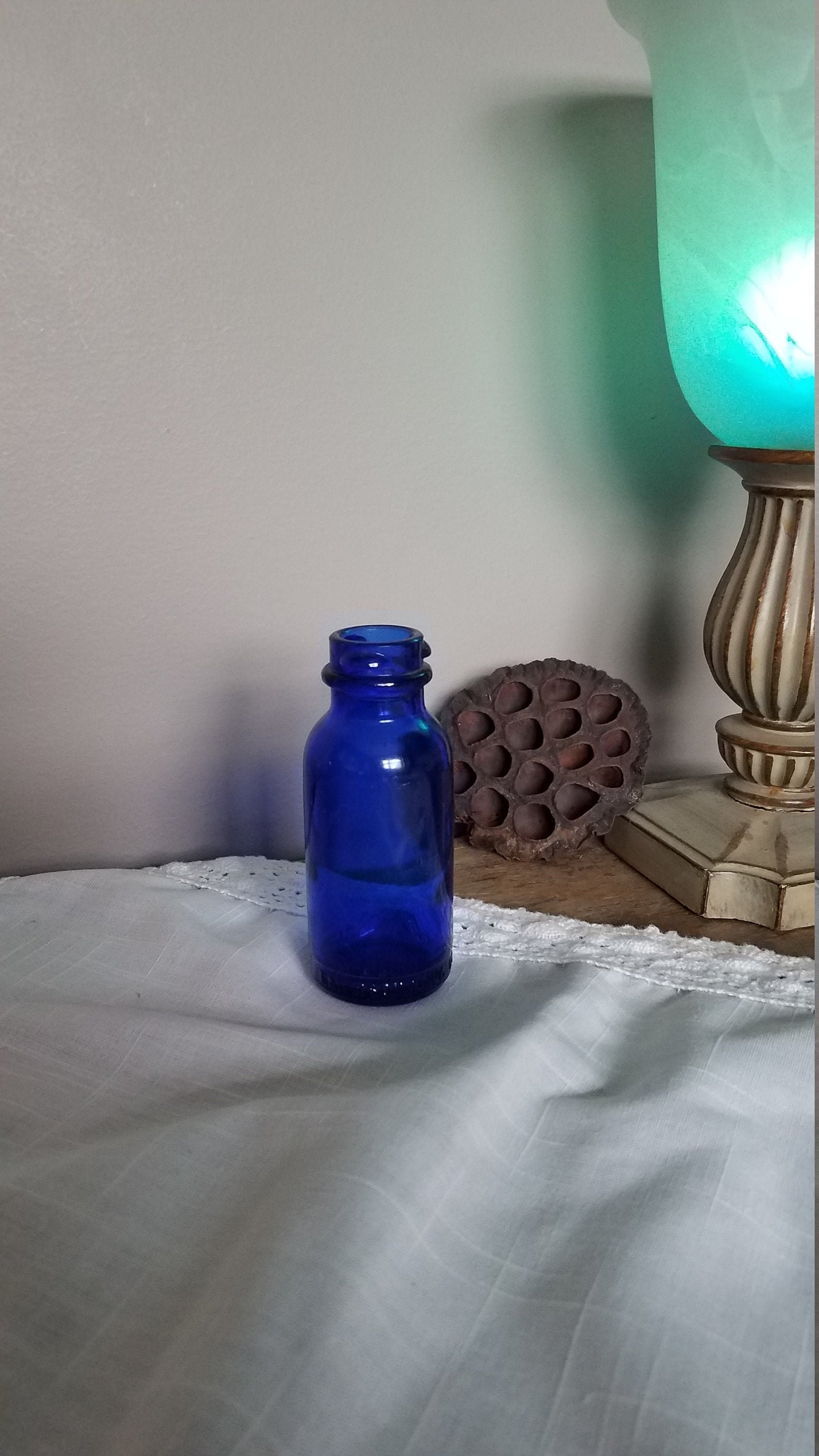Cobalt Blue Bromo Seltzer Bottle Emerson Drug Company / Vintage Blue Bromo Seltzer Apothecary