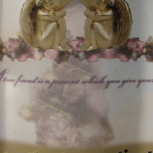 Angel Friendship Theme Storage Tin / Scalloped-shaped Angel Tin / Decorative Angel Tin / Friendship Gift Tin / Cookie Tin image 4