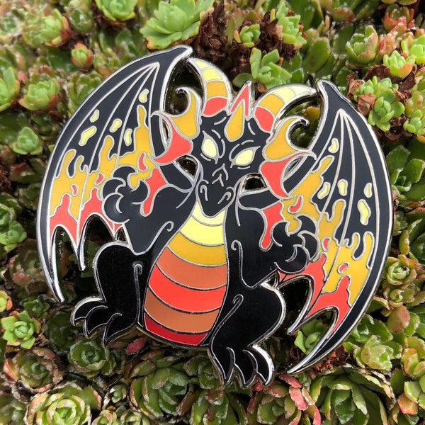 Black Dragon Enamel Pin