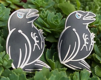 Angry Jackdaw Enamel Pin