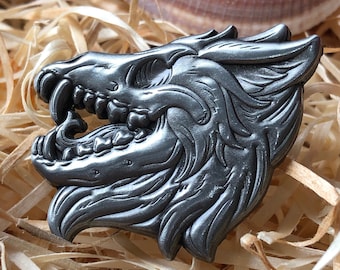 3D Skulldog Enamel Pin