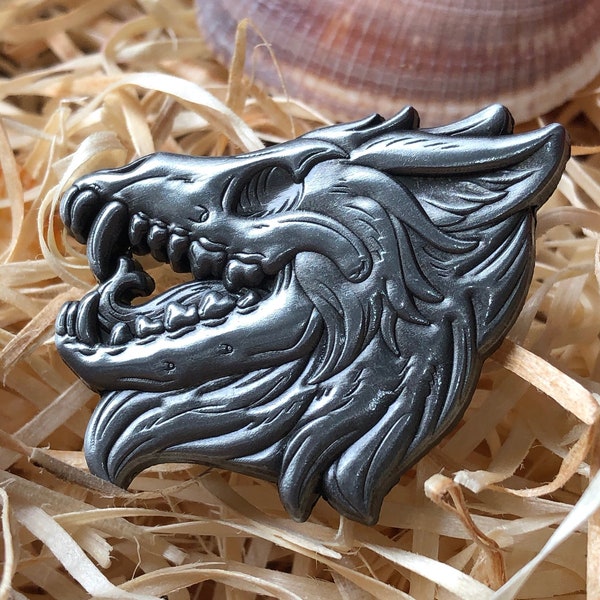 3D Skulldog Enamel Pin