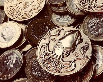 Gold Squid Coin