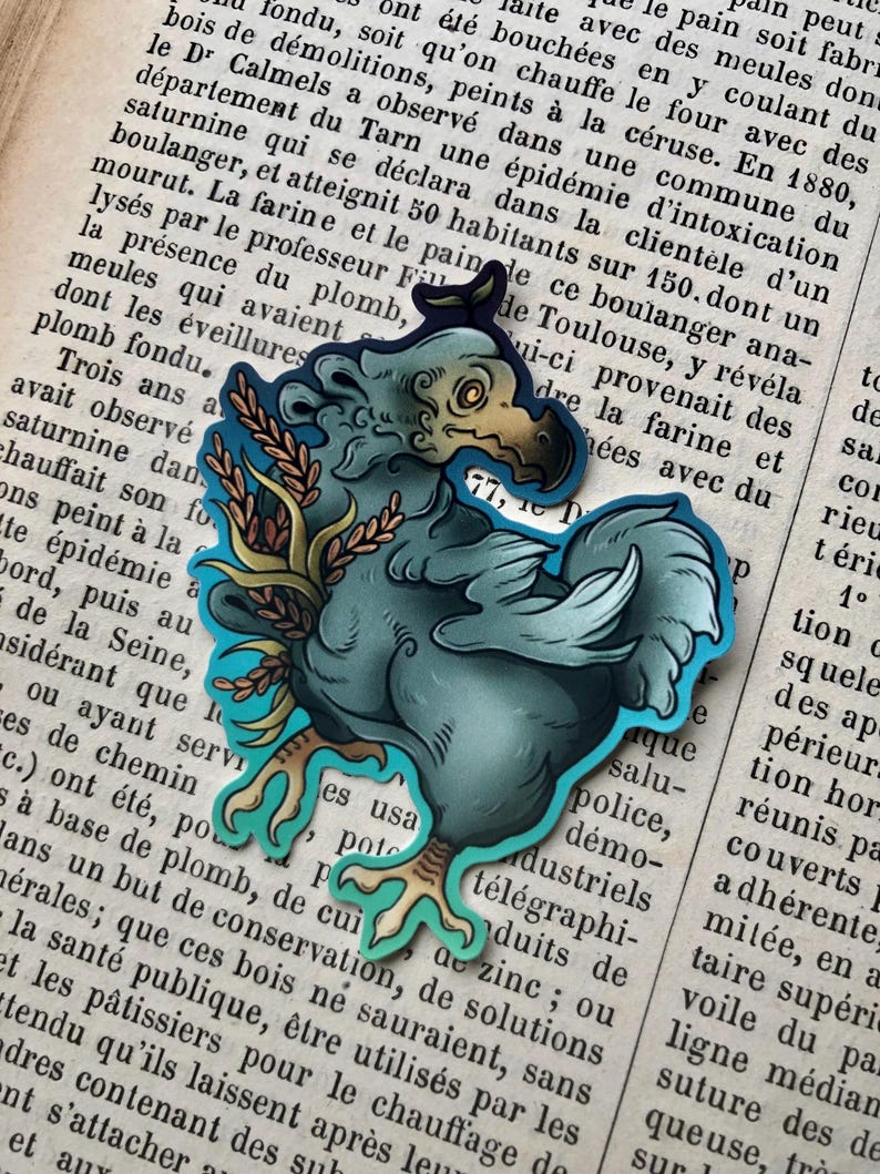 Dodo Sticker Dodo Sticker, Paleotonology, Paleoart, Extinct Animals Soft Matte ...
