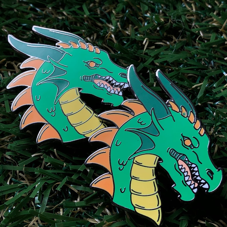 Green Dragon Enamel Pin B GRADES Etsy