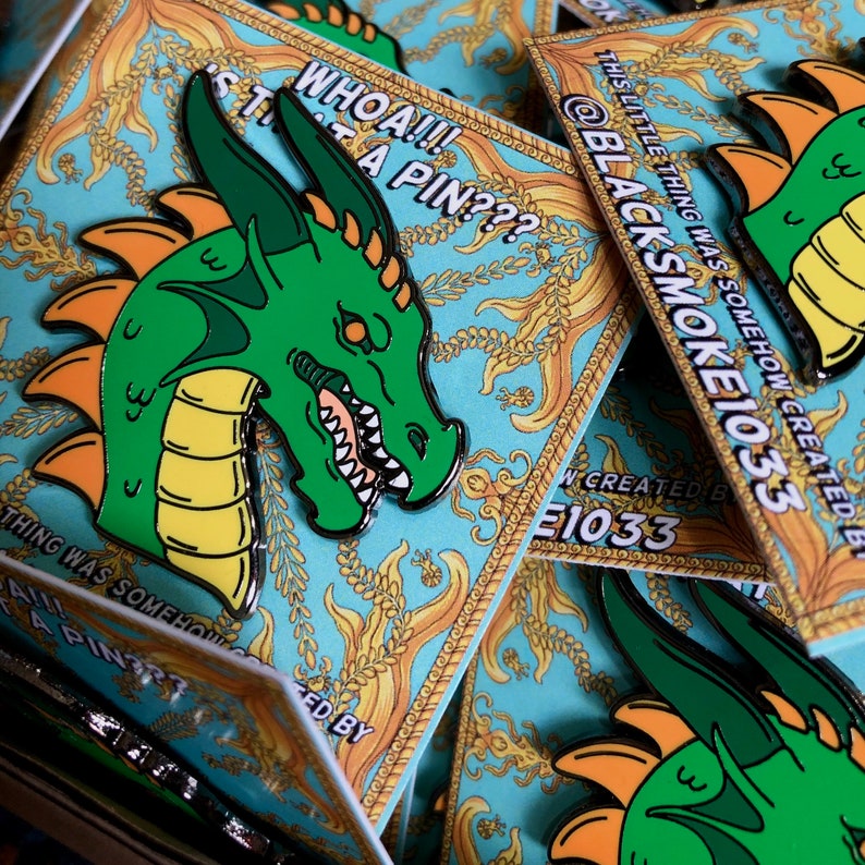 Green Dragon Enamel Pin B GRADES Etsy UK