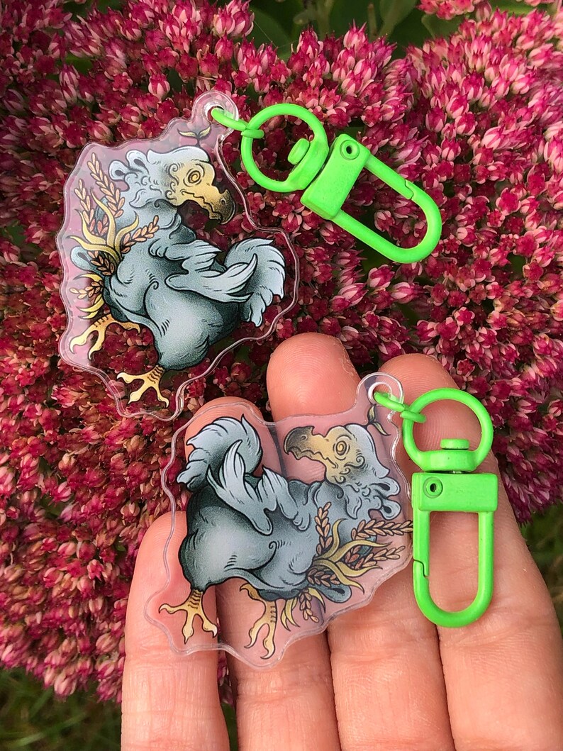 Dodo Acrylic Keychain, Extinct Animals, Paleontology, Gifts for ...