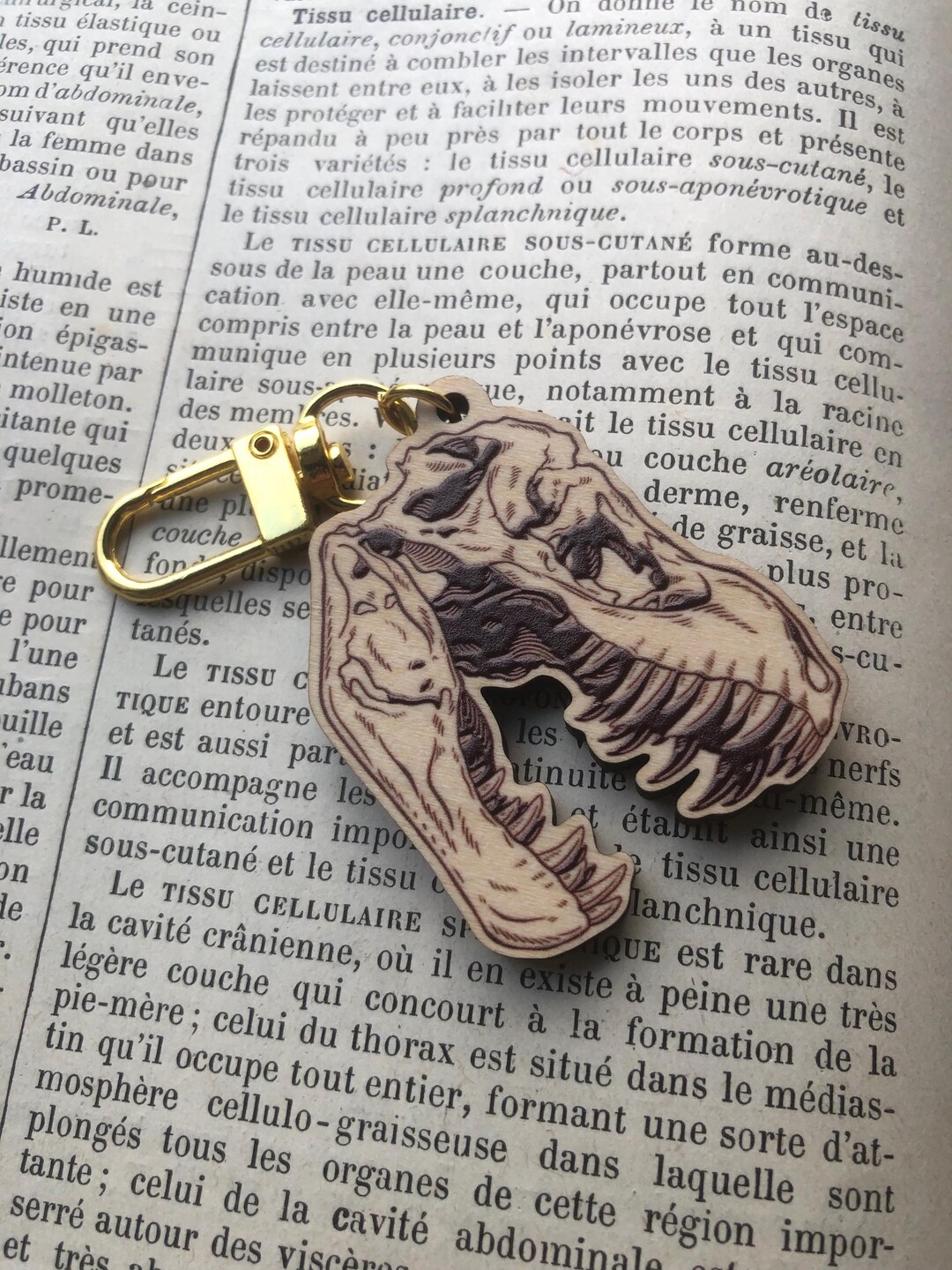 T Rex Keychain, Wood Finish - Etsy